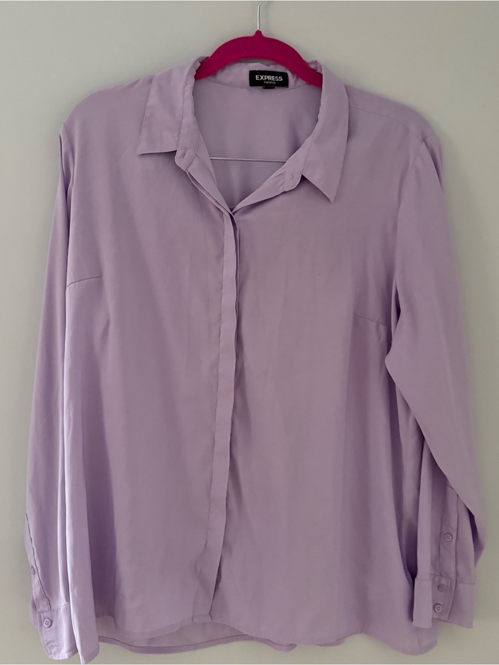 Express Lavender Button-Down Shirt